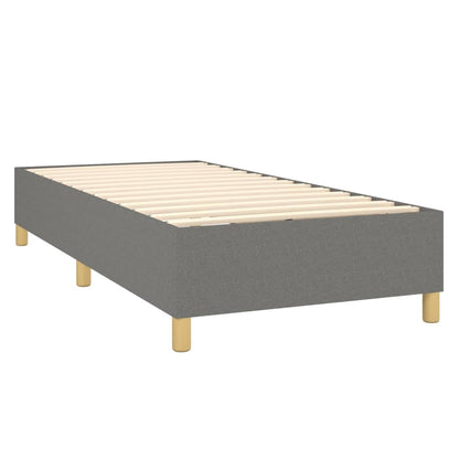 Boxspringbett Dunkelgrau 100x200 cm Stoff - Pazzar.ch