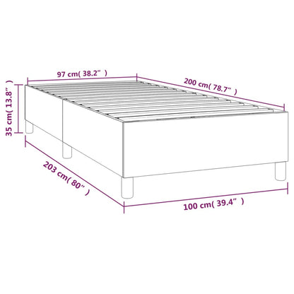 Bettgestell Dunkelgrau 100x200 cm Stoff - Pazzar.ch
