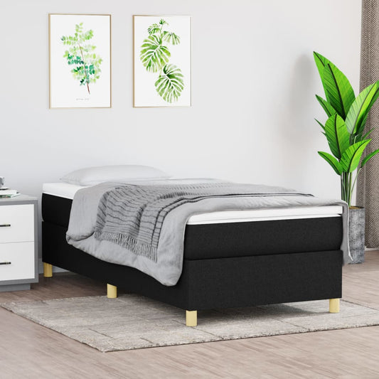 Boxspringbett Schwarz 100x200 cm Stoff - Pazzar.ch