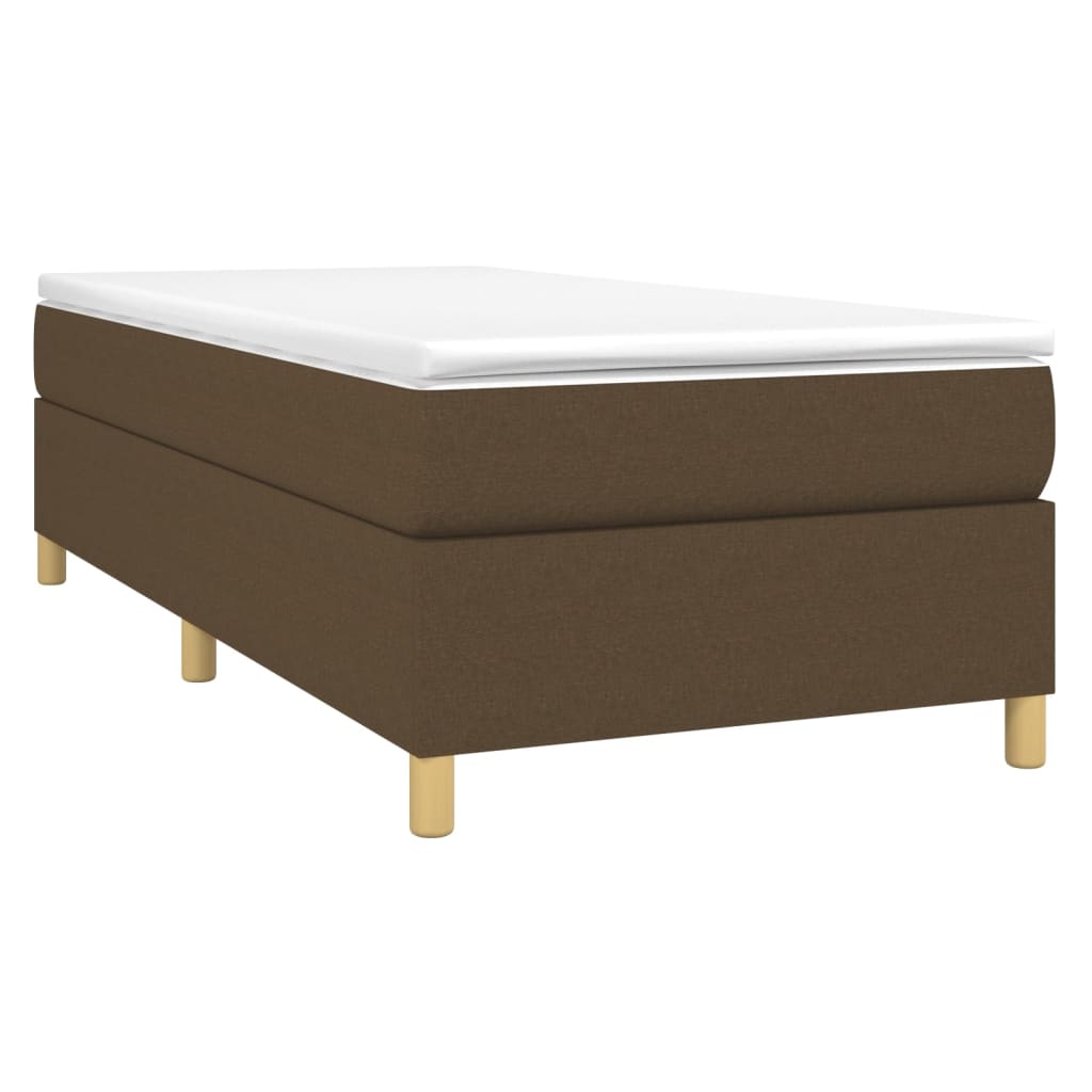Boxspringbett Dunkelbraun 100x200 cm Stoff - Pazzar.ch