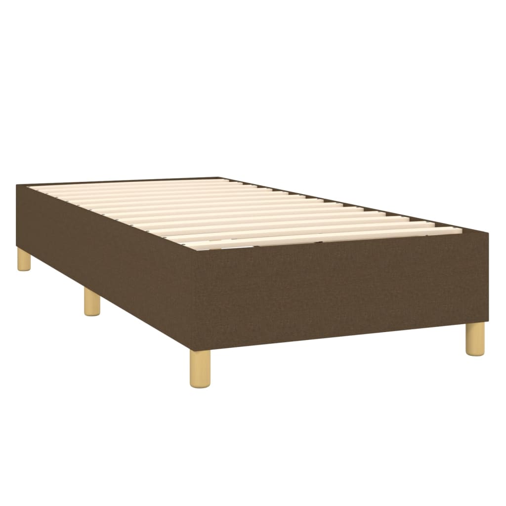 Boxspringbett Dunkelbraun 100x200 cm Stoff - Pazzar.ch
