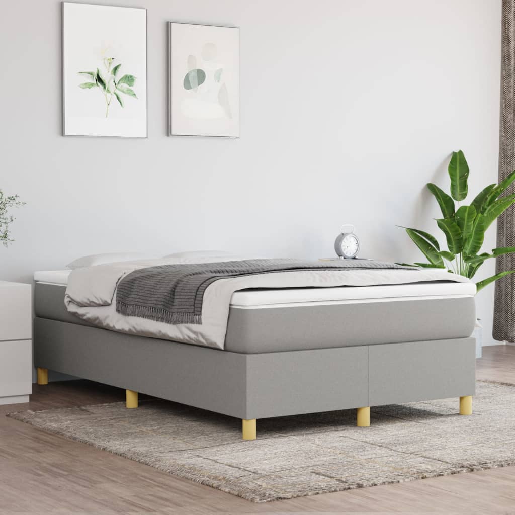 Boxspringbett Hellgrau 120x200 cm Stoff - Pazzar.ch