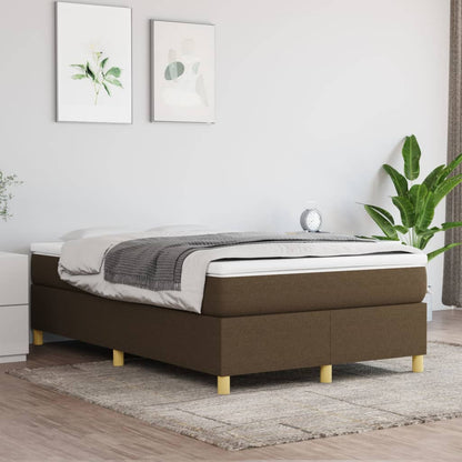 Boxspringbett Dunkelbraun 120x200 cm Stoff - Pazzar.ch