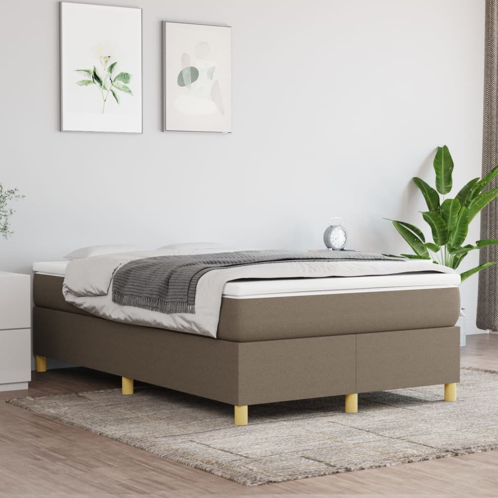 Bettgestell ohne Matratze Taupe 120x200 cm Stoff