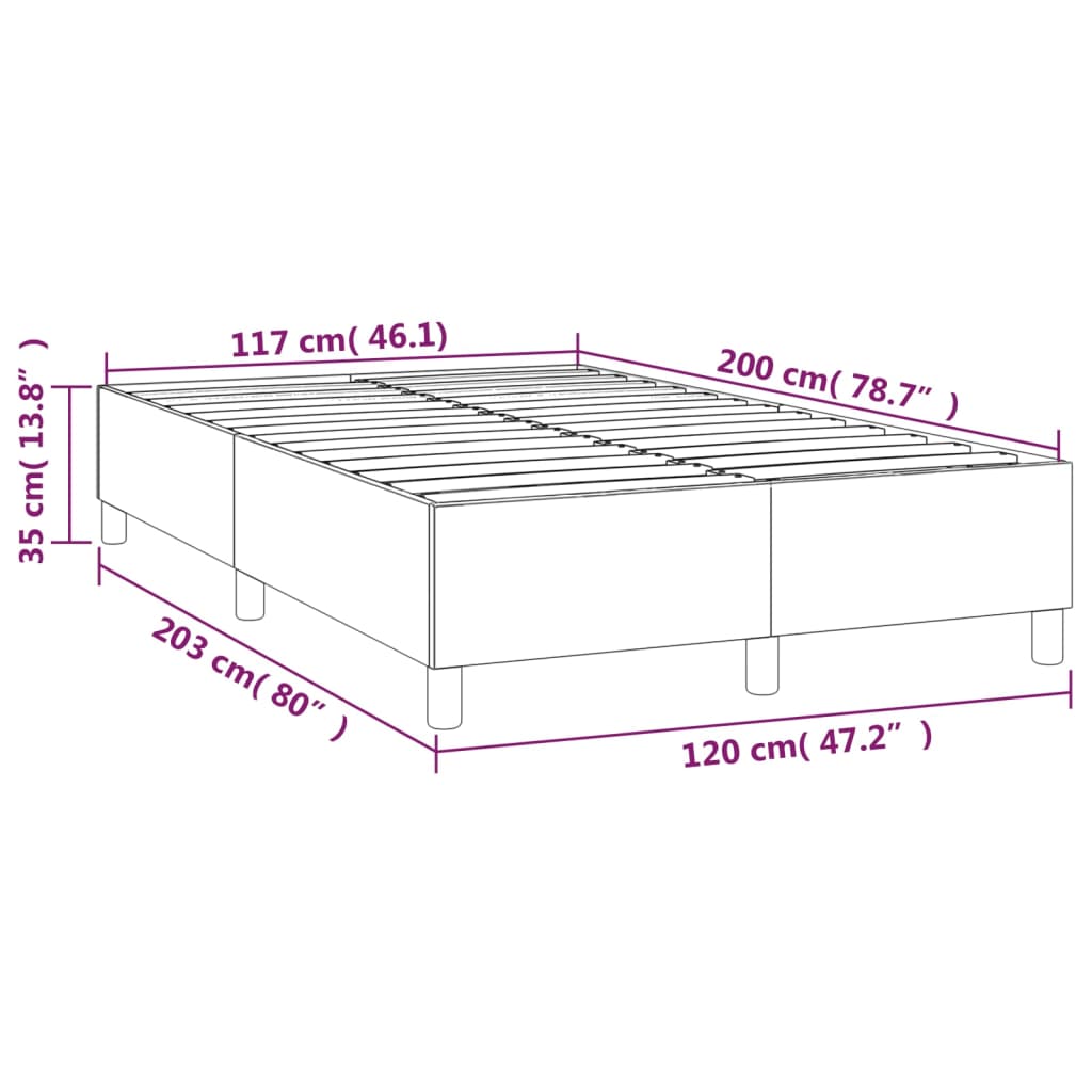 Bettgestell Rosa 120x200 cm Samt - Pazzar.ch