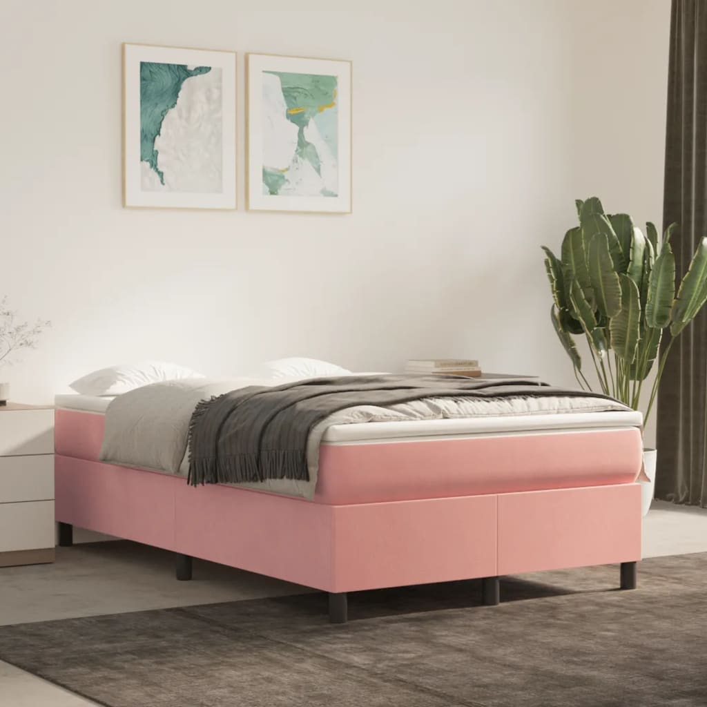 Boxspringbett Rosa 120x200 cm Samt - Pazzar.ch