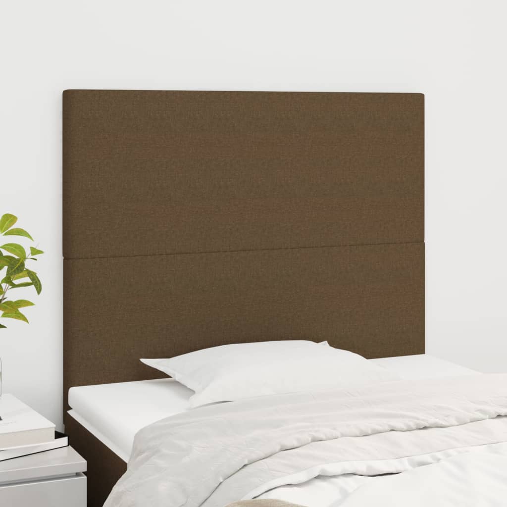 Kopfteile 2 Stk. Dunkelbraun 90x5x78/88 cm Stoff - Pazzar.ch