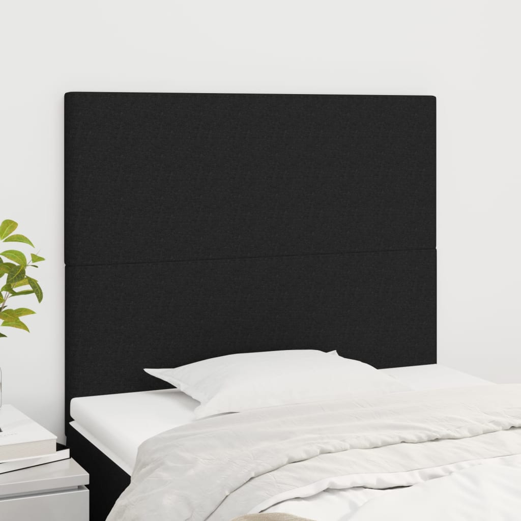 Kopfteile 2 Stk. Schwarz 100x5x78/88 cm Stoff - Pazzar.ch