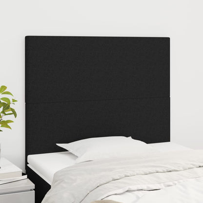 Kopfteile 2 Stk. Schwarz 100x5x78/88 cm Stoff - Pazzar.ch