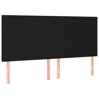 Kopfteile 4 Stk. Schwarz 100x5x78/88 cm Stoff - Pazzar.ch