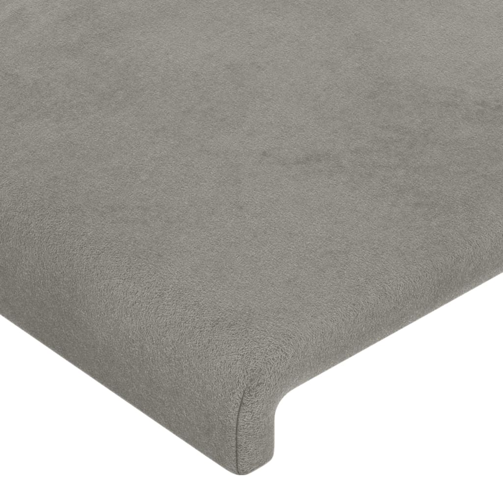 Kopfteile 2 Stk. Hellgrau 100x5x78/88 cm Samt - Pazzar.ch