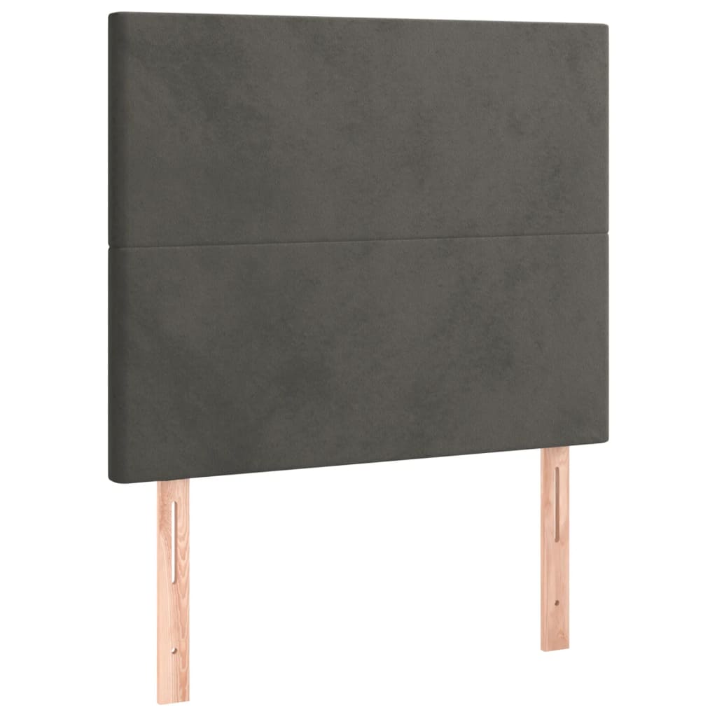 Kopfteile 2 Stk. Dunkelgrau 100x5x78/88 cm Samt - Pazzar.ch