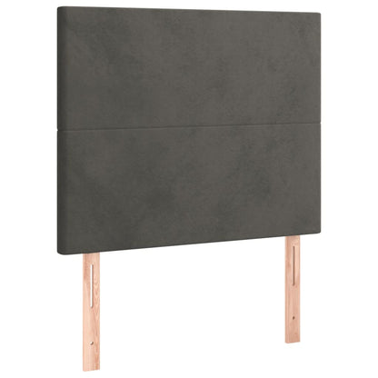 Kopfteile 2 Stk. Dunkelgrau 100x5x78/88 cm Samt - Pazzar.ch