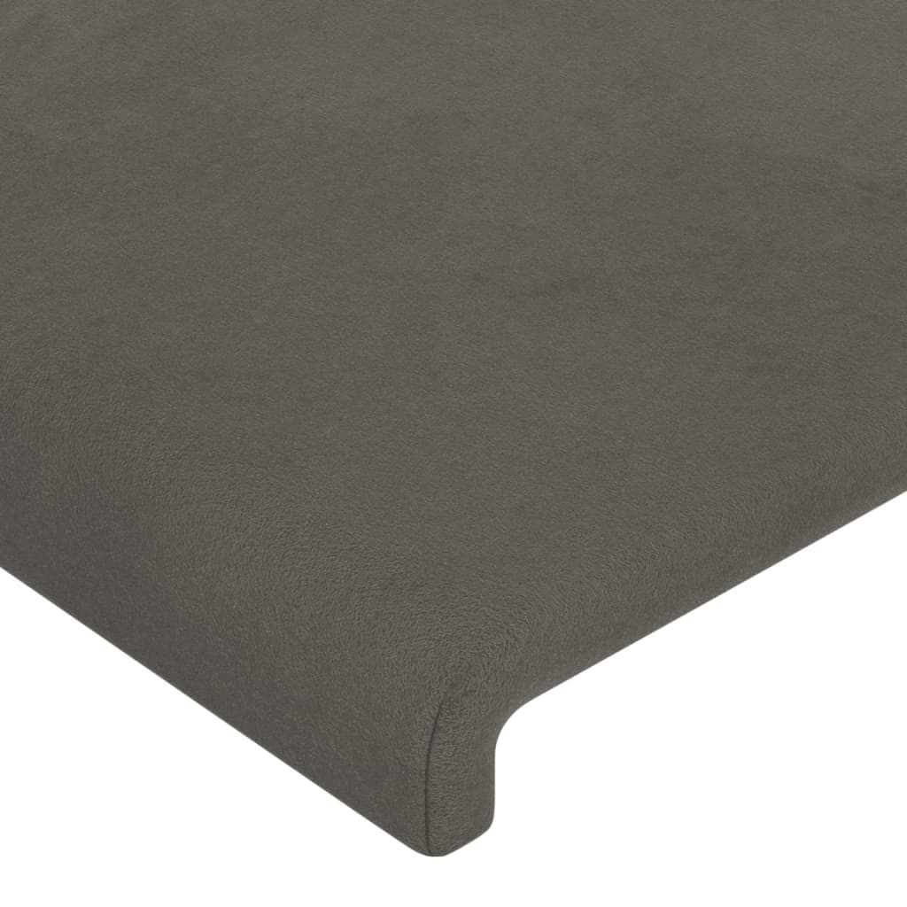 Kopfteile 2 Stk. Dunkelgrau 100x5x78/88 cm Samt - Pazzar.ch
