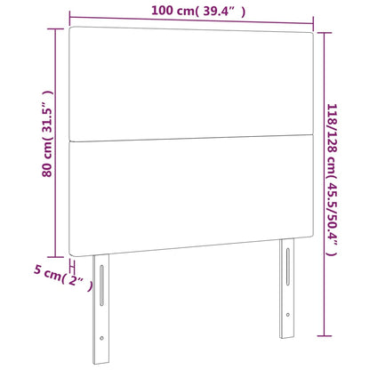 Kopfteile 2 Stk. Dunkelgrau 100x5x78/88 cm Samt - Pazzar.ch