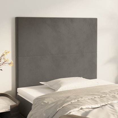 Kopfteile 2 Stk. Dunkelgrau 100x5x78/88 cm Samt - Pazzar.ch