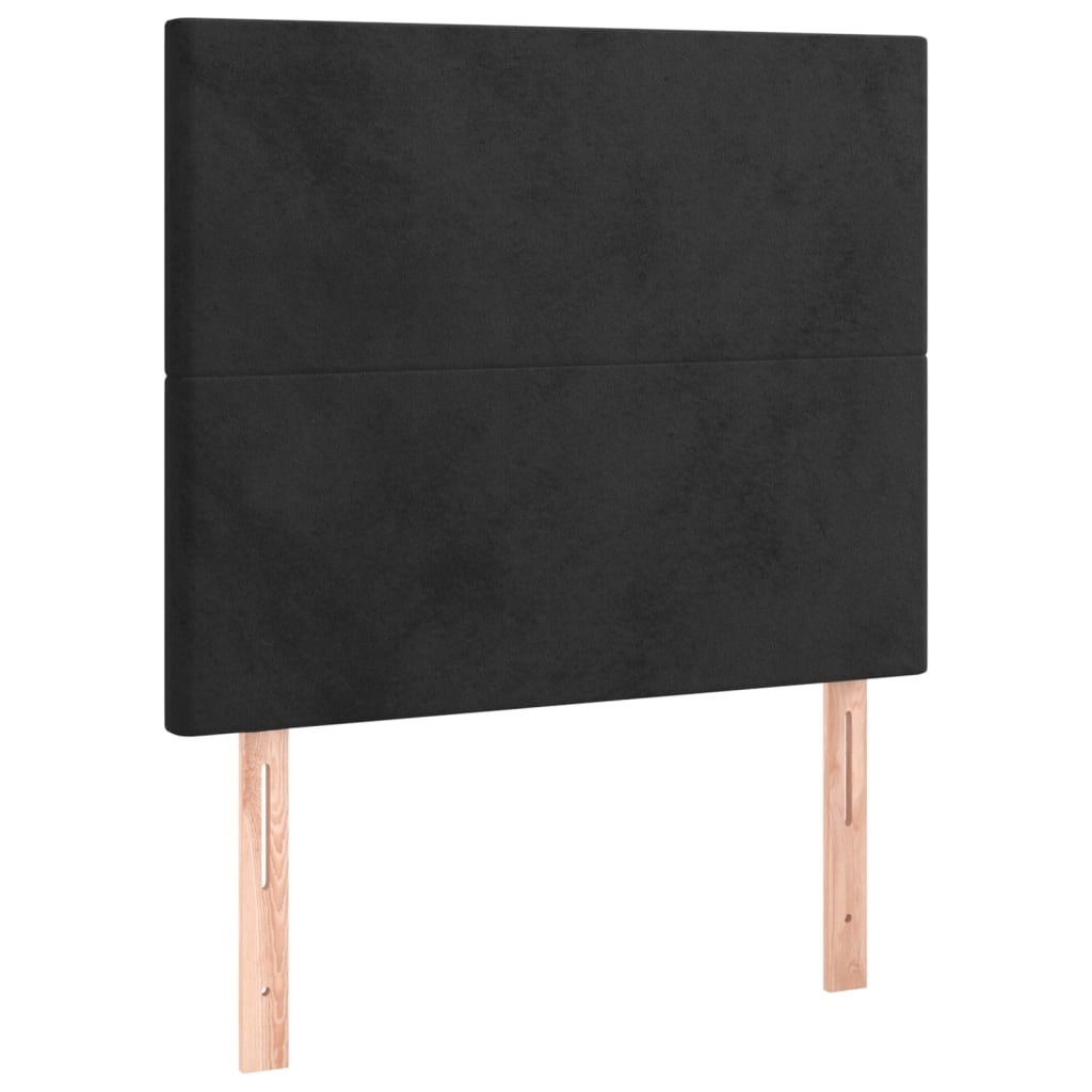 Kopfteile 2 Stk. Schwarz 100x5x78/88 cm Samt - Pazzar.ch