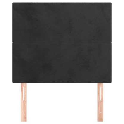 Kopfteile 2 Stk. Schwarz 100x5x78/88 cm Samt - Pazzar.ch