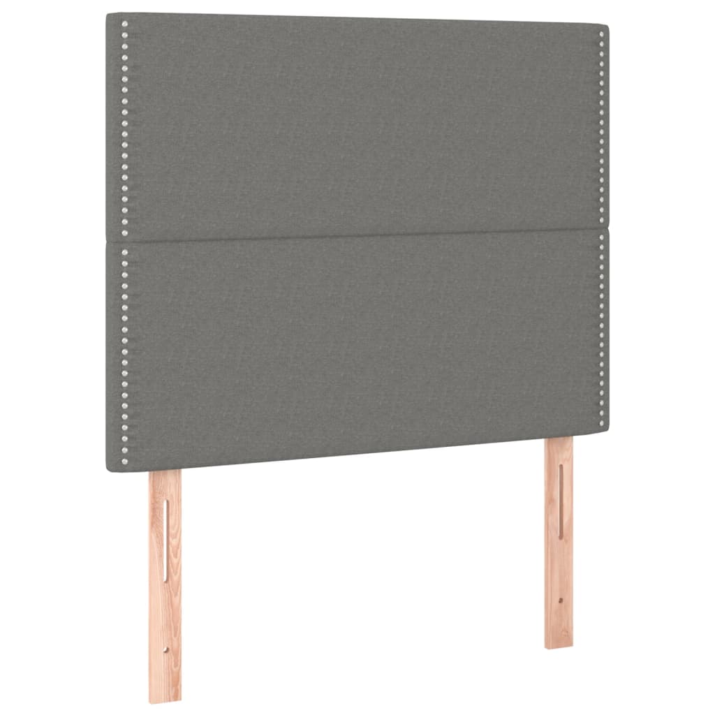 Kopfteile 2 Stk. Dunkelgrau 100x5x78/88 cm Stoff - Pazzar.ch
