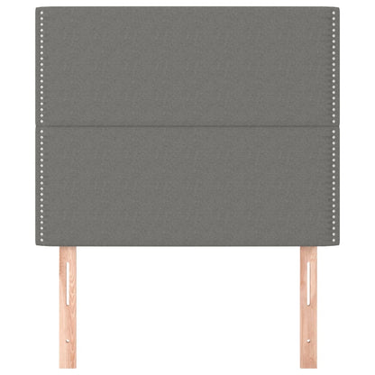 Kopfteile 2 Stk. Dunkelgrau 100x5x78/88 cm Stoff - Pazzar.ch