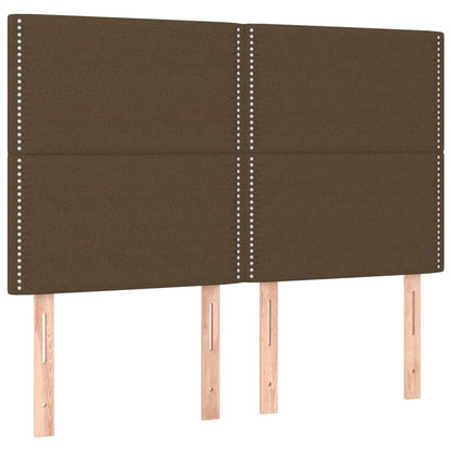 Kopfteile 4 Stk. Dunkelbraun 72x5x78/88 cm Stoff - Pazzar.ch