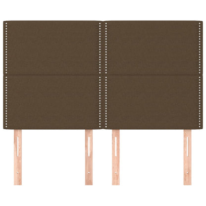 Kopfteile 4 Stk. Dunkelbraun 72x5x78/88 cm Stoff - Pazzar.ch