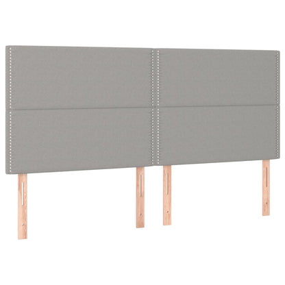 Kopfteile 4 Stk. Hellgrau 100x5x78/88 cm Stoff - Pazzar.ch