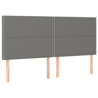 Kopfteile 4 Stk. Dunkelgrau 100x5x78/88 cm Stoff - Pazzar.ch