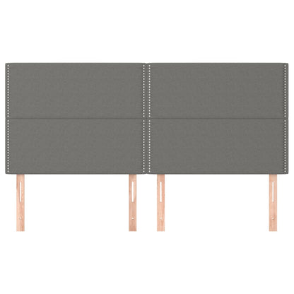 Kopfteile 4 Stk. Dunkelgrau 100x5x78/88 cm Stoff - Pazzar.ch