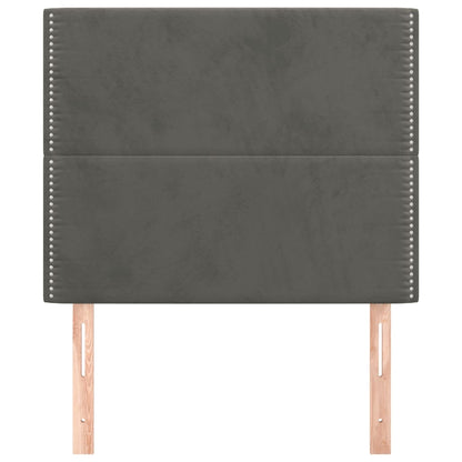 Kopfteile 2 Stk. Dunkelgrau 90x5x78/88 cm Samt - Pazzar.ch