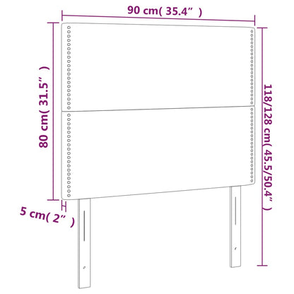 Kopfteile 2 Stk. Rosa 90x5x78/88 cm Samt - Pazzar.ch