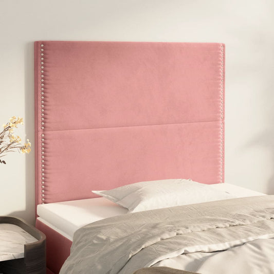 Kopfteile 2 Stk. Rosa 90x5x78/88 cm Samt - Pazzar.ch