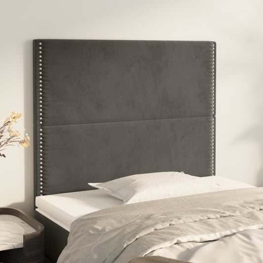 Kopfteile 2 Stk. Dunkelgrau 100x5x78/88 cm Samt - Pazzar.ch