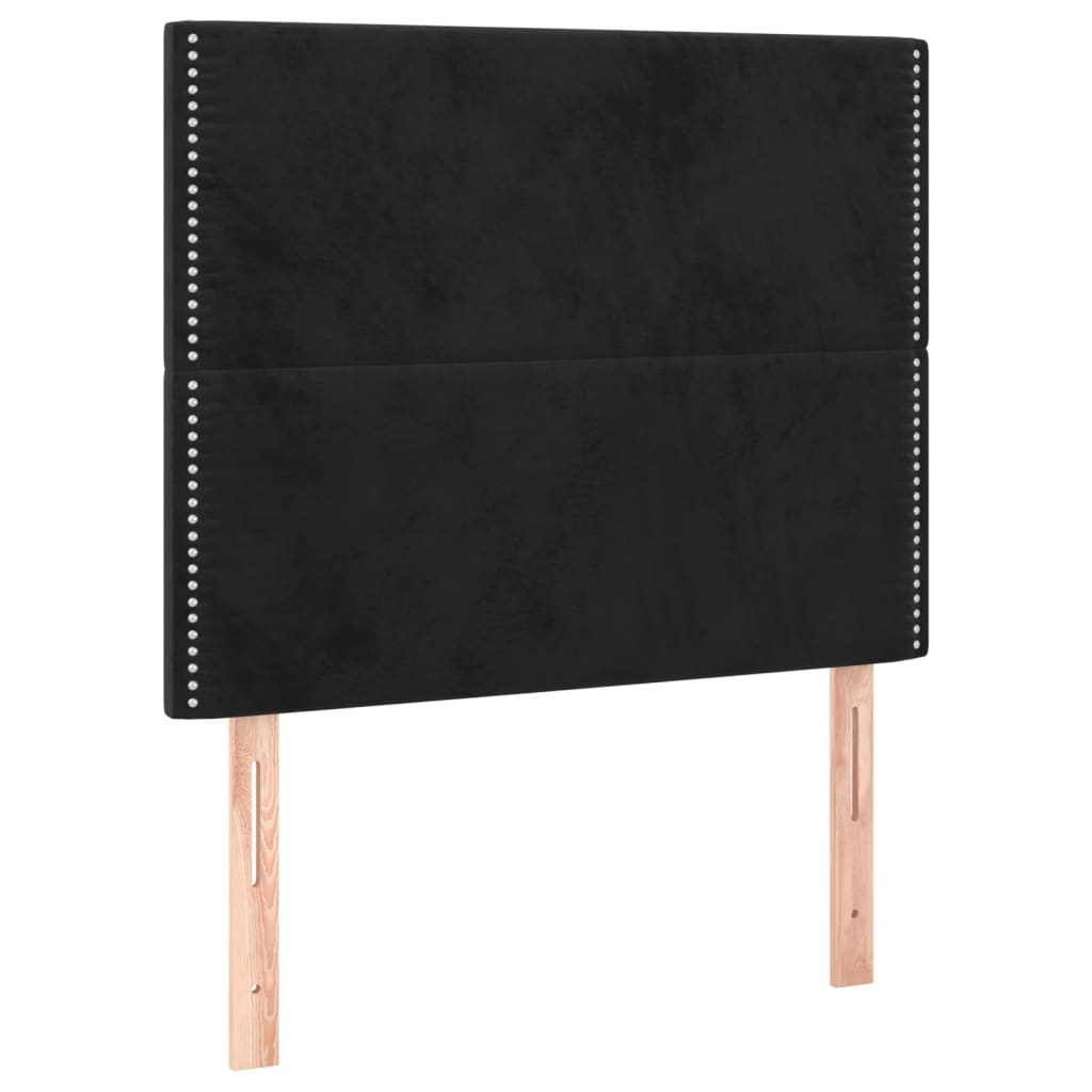 Kopfteile 2 Stk. Schwarz 100x5x78/88 cm Samt - Pazzar.ch
