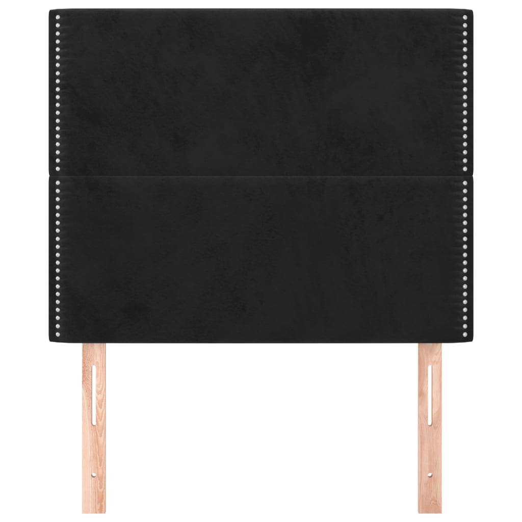 Kopfteile 2 Stk. Schwarz 100x5x78/88 cm Samt - Pazzar.ch