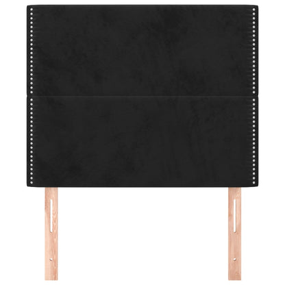 Kopfteile 2 Stk. Schwarz 100x5x78/88 cm Samt - Pazzar.ch