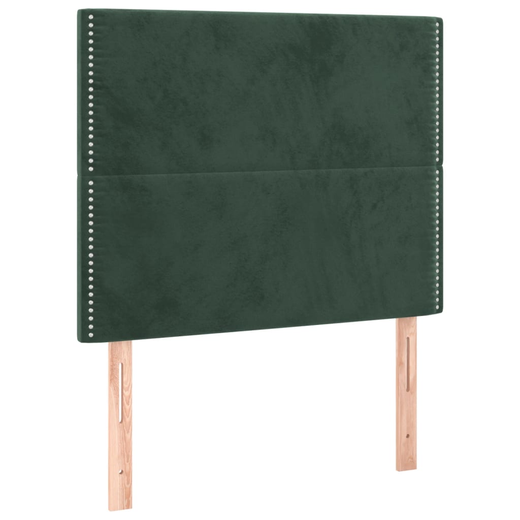 Kopfteile 2 Stk. Dunkelgrün 100x5x78/88 cm Samt - Pazzar.ch