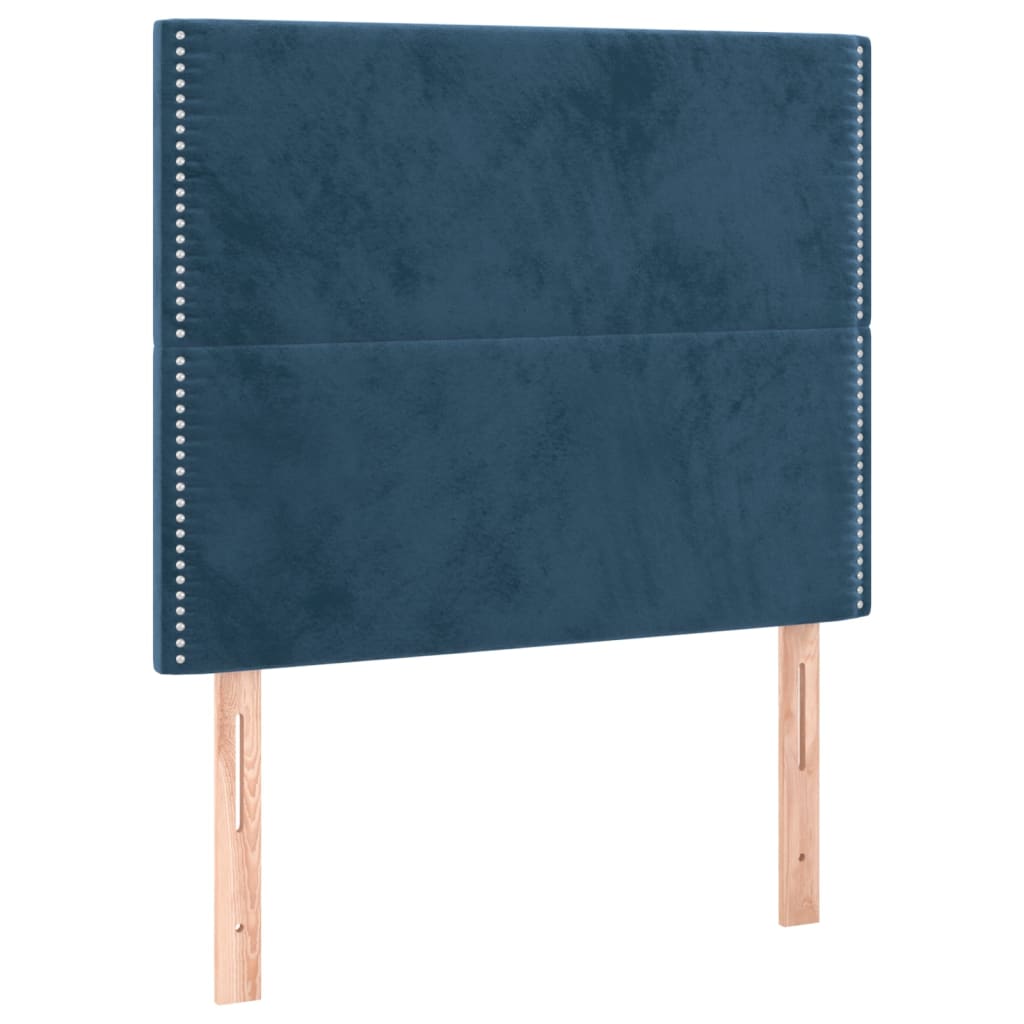 Kopfteile 2 Stk. Dunkelblau 100x5x78/88 cm Samt - Pazzar.ch