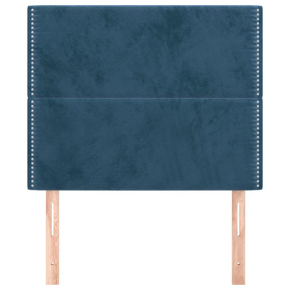 Kopfteile 2 Stk. Dunkelblau 100x5x78/88 cm Samt - Pazzar.ch