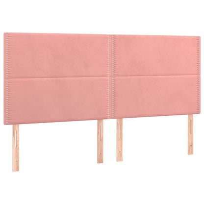 Kopfteile 4 Stk. Rosa 90x5x78/88 cm Samt - Pazzar.ch