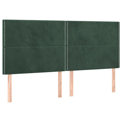 Kopfteile 4 Stk. Dunkelgrün 100x5x78/88 cm Samt - Pazzar.ch
