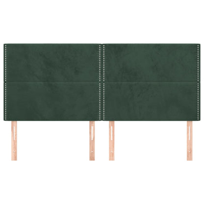 Kopfteile 4 Stk. Dunkelgrün 100x5x78/88 cm Samt - Pazzar.ch