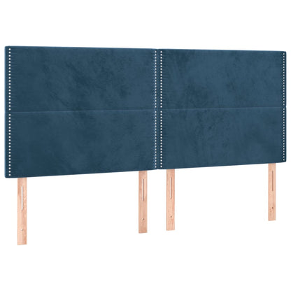 Kopfteile 4 Stk. Dunkelblau 100x5x78/88 cm Samt - Pazzar.ch