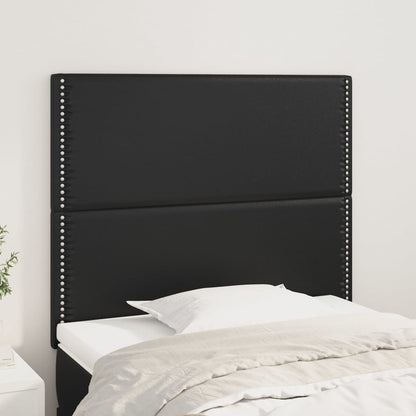 Kopfteile 2 Stk. Schwarz 80x5x78/88 cm Kunstleder - Pazzar.ch