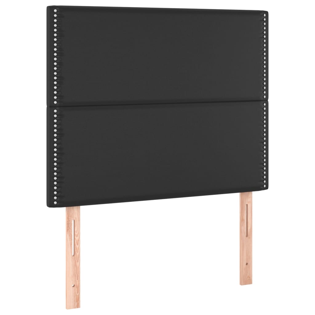 Kopfteile 2 Stk. Schwarz 90x5x78/88 cm Kunstleder - Pazzar.ch