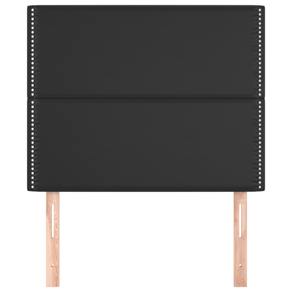 Kopfteile 2 Stk. Schwarz 90x5x78/88 cm Kunstleder - Pazzar.ch