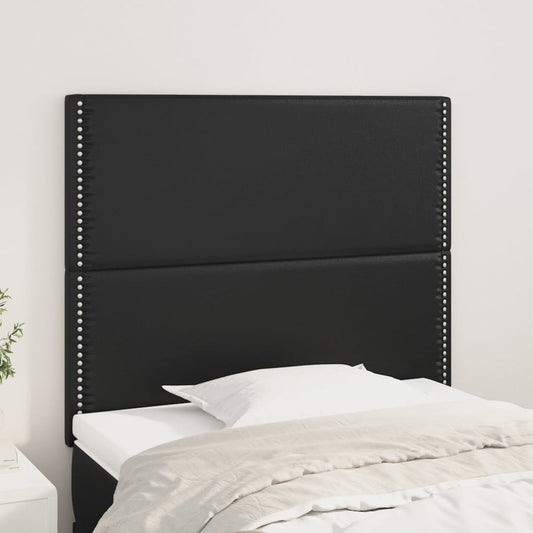 Kopfteile 2 Stk. Schwarz 90x5x78/88 cm Kunstleder - Pazzar.ch