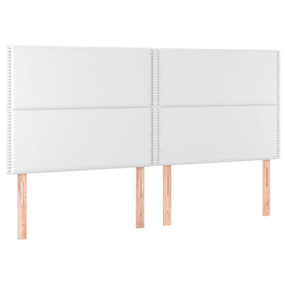 Kopfteile 4 Stk. Weiß 90x5x78/88 cm Kunstleder - Pazzar.ch