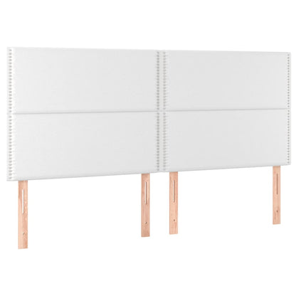 Kopfteile 4 Stk. Weiß 100x5x78/88 cm Kunstleder - Pazzar.ch