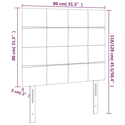 Kopfteile 2 Stk. Hellgrau 80x5x78/88 cm Stoff - Pazzar.ch